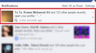 حقيقة ظهور إشعارات في الفيس بوك عند البحث عن شخص