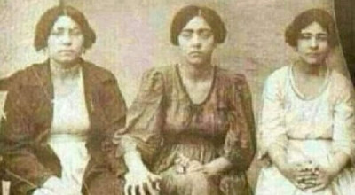 صورة فتيات إيرانيات وليست ملكة جمال مصر ووصيفاتها عام 1914