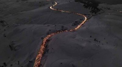 صورة قديمة لأزمة مرورية بسبب الثلوج ولا علاقة لها بتشييع السيد حسن نصرالله