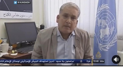 فيديو قديم قيل إنه لبكاء المتحدث باسم الاونروا أمس