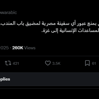 لا صحة ل تهديد الحوثيين بإغلاق باب المندب أمام السفن المصرية