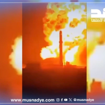 مقطع الحريق المتداول لا يعود لقصف استهدف صنعاء، بل يعود لانفجار مقطورة غاز