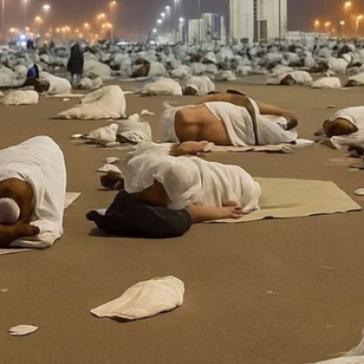 صورة مولدة بالذكاء الاصطناعي يعاد نشرها على أنها حقيقة لمبيت الحجاج في مزدلفة