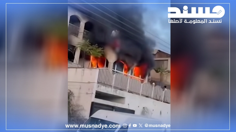 الفيديو قديم ولا يعود لقصف إيراني بل لحريق في طبريا