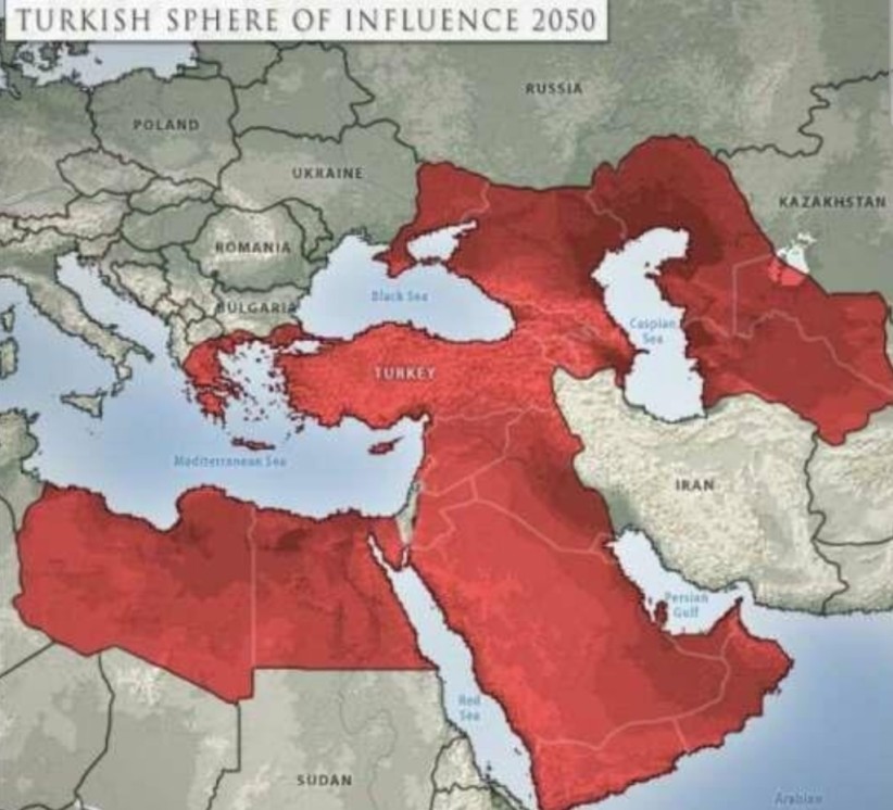 هل حدد أردوغان خريطة الامبراطورية العثمانية عام2050