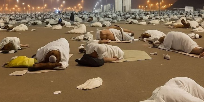 صورة مولدة بالذكاء الاصطناعي يعاد نشرها على أنها حقيقة لمبيت الحجاج في مزدلفة